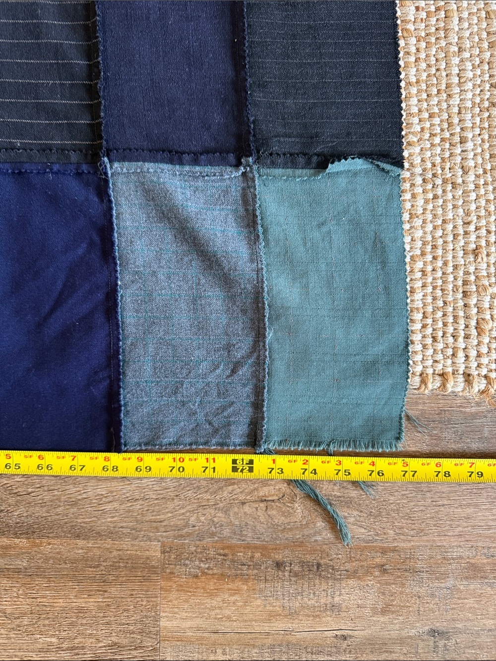 Vintage Patchwork Quilted Top Panel - Picture 9 of 10